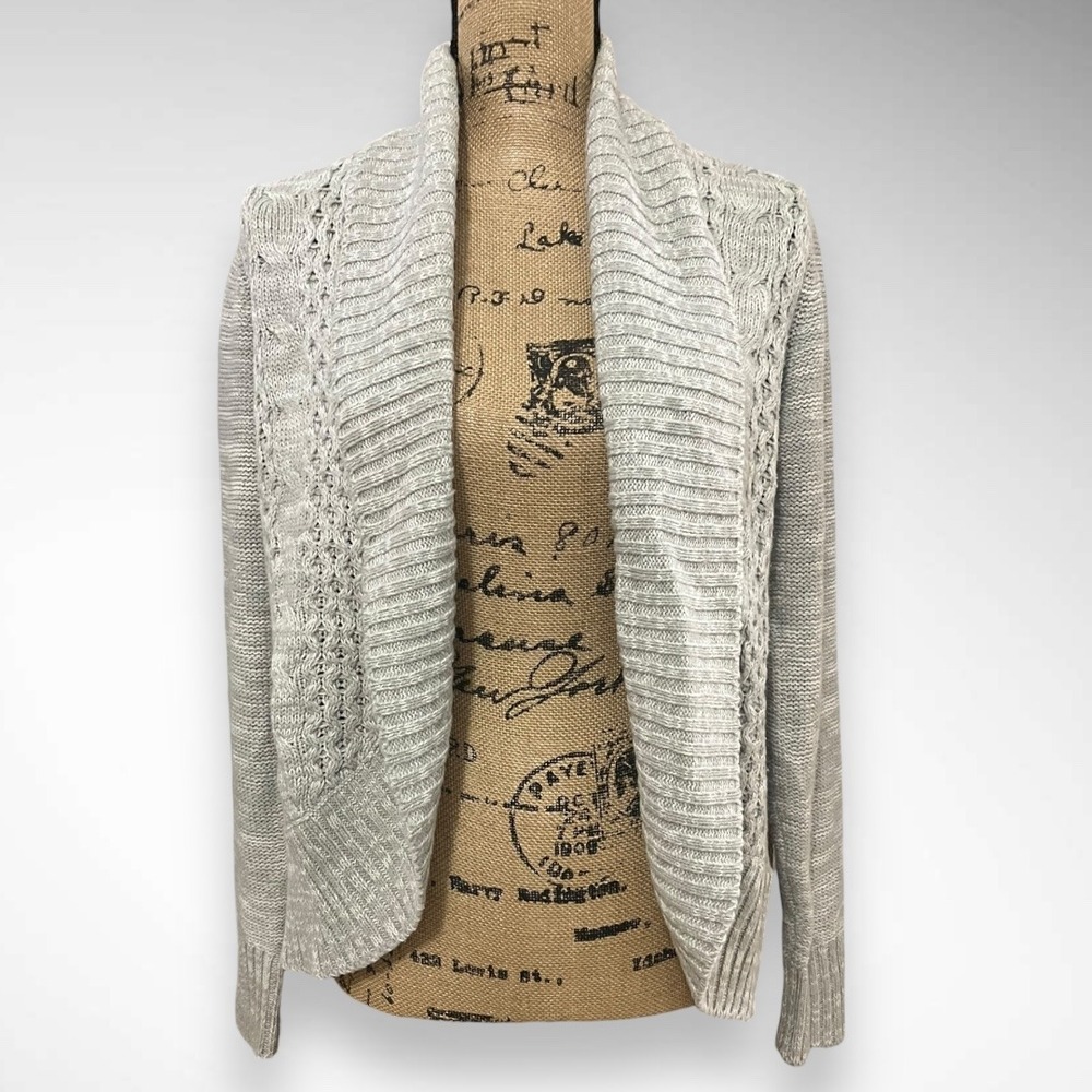 FADED GLORY Heather Gray Warm‎ Shawl Collar Cardigan XL | EUC